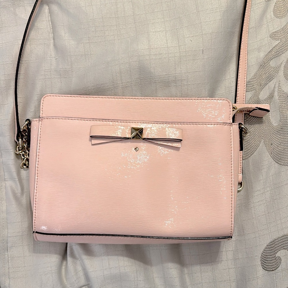 Pink kate spade bag with bow